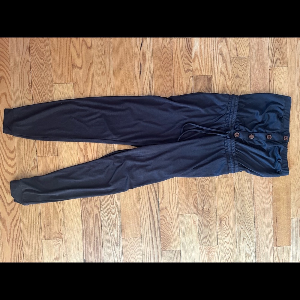 Women’s charcoal gray jumpsuit